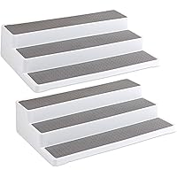 Homeries 3-Tier Spice Rack 2 Pack - Modern Design Waterproof and Non Skid Shelf Kitchen Organizer for Pantry Cabinet or…