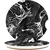 Britimes Car Coasters for Drinks, 2 Pack Ceramic Stone 2.56