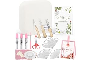 NFAMRZCAR Needle Felting Pad,Thick and Firm Needle Felting Mat Natural Wool Felting Mat with 110 Needle 3 Needle Wood Handles 1 Clean Cloth,Clear Instruction (New 6 * 6inch)