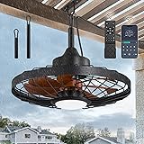 LEDIARY 20" Outdoor Ceiling Fan with Lights,IP65