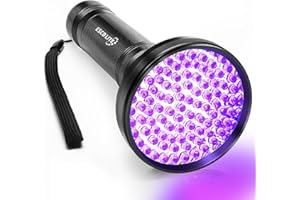 ESCO LITE Black Light UV Flashlight, 100 LED Black Light for Pet Urine Detection,Ultraviolet Flashlights for Dog Urine, Scorpions,Dry Stains and Bed Bug
