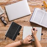 Lefute A6 Notebooks Pocket Notebook Softcover PU Leather 200 Pages Black view 7