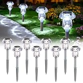 Mancra Solar Pathway Lights Outdoor, 8 Pack Mushroom Solar Lights Outdoor Waterproof Dusk to Dawn Solar Garden Lights for Yard Walkway Garden Decor, Cool White