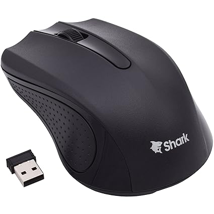 Shark Opti+ Wireless Series Mouse, Kabellose Schnurlose Maus mit Mini Nano USB Empfänger für Mac PC Computer Laptop Notebook,