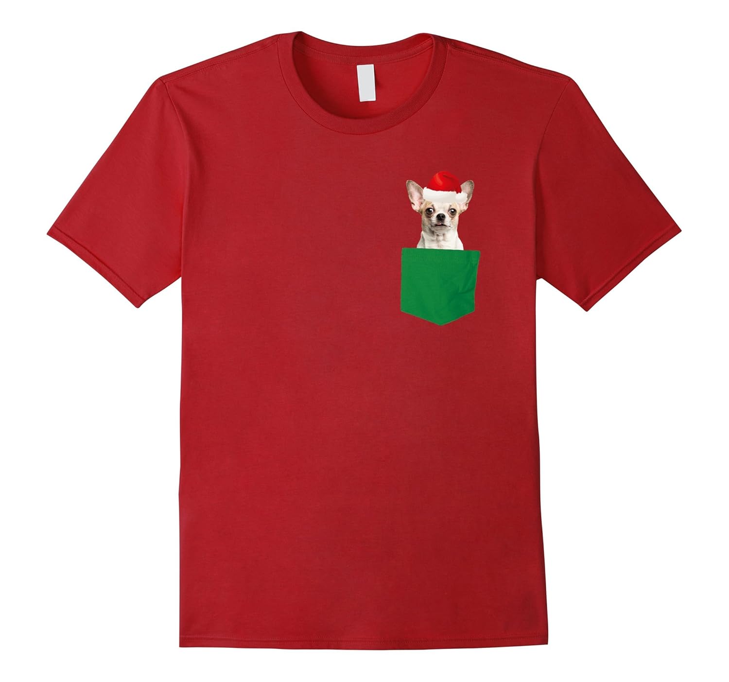 Christmas Dog Clothes T Shirt (Chihuahua Santa Hat)-ANZ