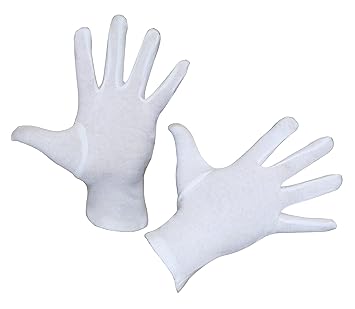 Kerbl 29725/6 Baumwollhandschuh Dermatex, 6-Pack, Gebleicht, Damen (8)