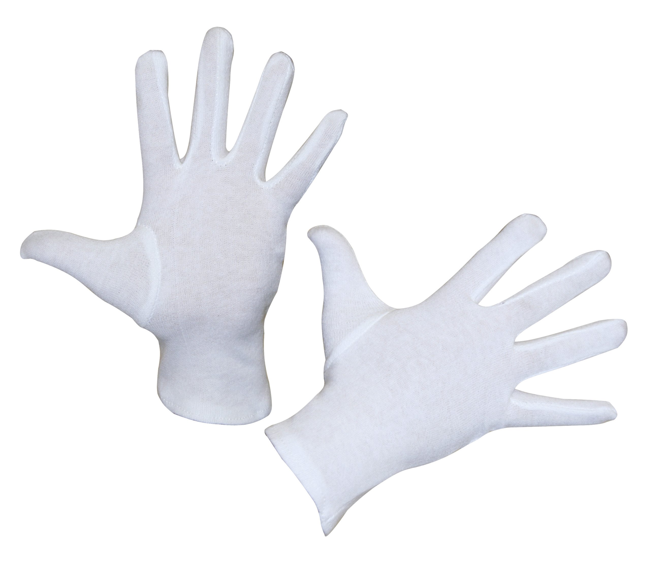 Kerbl 29727/6 Dermatex Cotton Gloves, Pack of 6, Bleached Men's (10), White