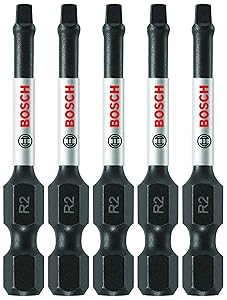 Bosch ITSQ2205 (5) Impact Tough 2 In. Square #2 Power Bits