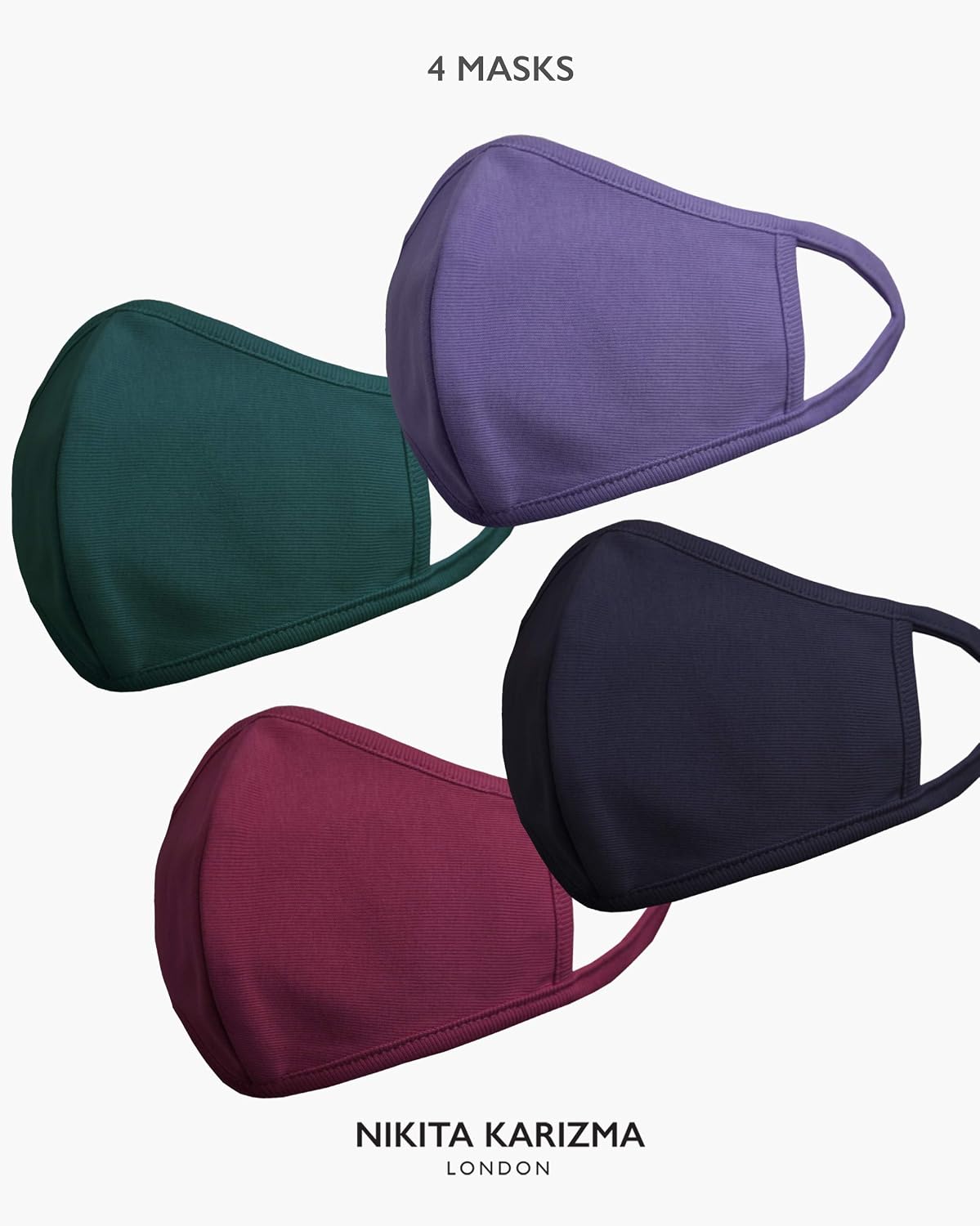 Stretch Sculpt in Jewel Tones Face Masks by KARIZMA Fabric Face Mask 4 Masks, 4 count (Pack of 1) - Image 3