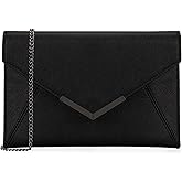 Dexmay Women Envelope Clutch Handbag Medium Saffiano Leather Foldover Clutch Purse