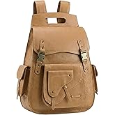 Handmade World Full Grain 18 Inch Leather Laptop Large Backpack Casual Bookbag Daypack Camping Travel Rucksack Knapsack