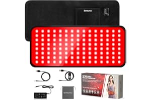 GMOWNW Red Light Therapy for Body,19.6'' x 8.6'' Near Infrared Light Therapy Pad with 3-in-1 Chip 120 LEDs Bead with Timer Remote Control, 660nm & 850nm Therapy Belt Wrap for Back Joint Muscle Pain Relief