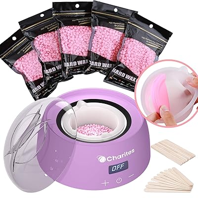 Buy Nonstick Waxing Kit For Women Men Digital Hard Wax Warmer Kit For Coarse Hair Removal Silicone Wax Pot 20 Waxing Sticks 5 Packs Of Hard Wax Beads For Face Arms Armpits