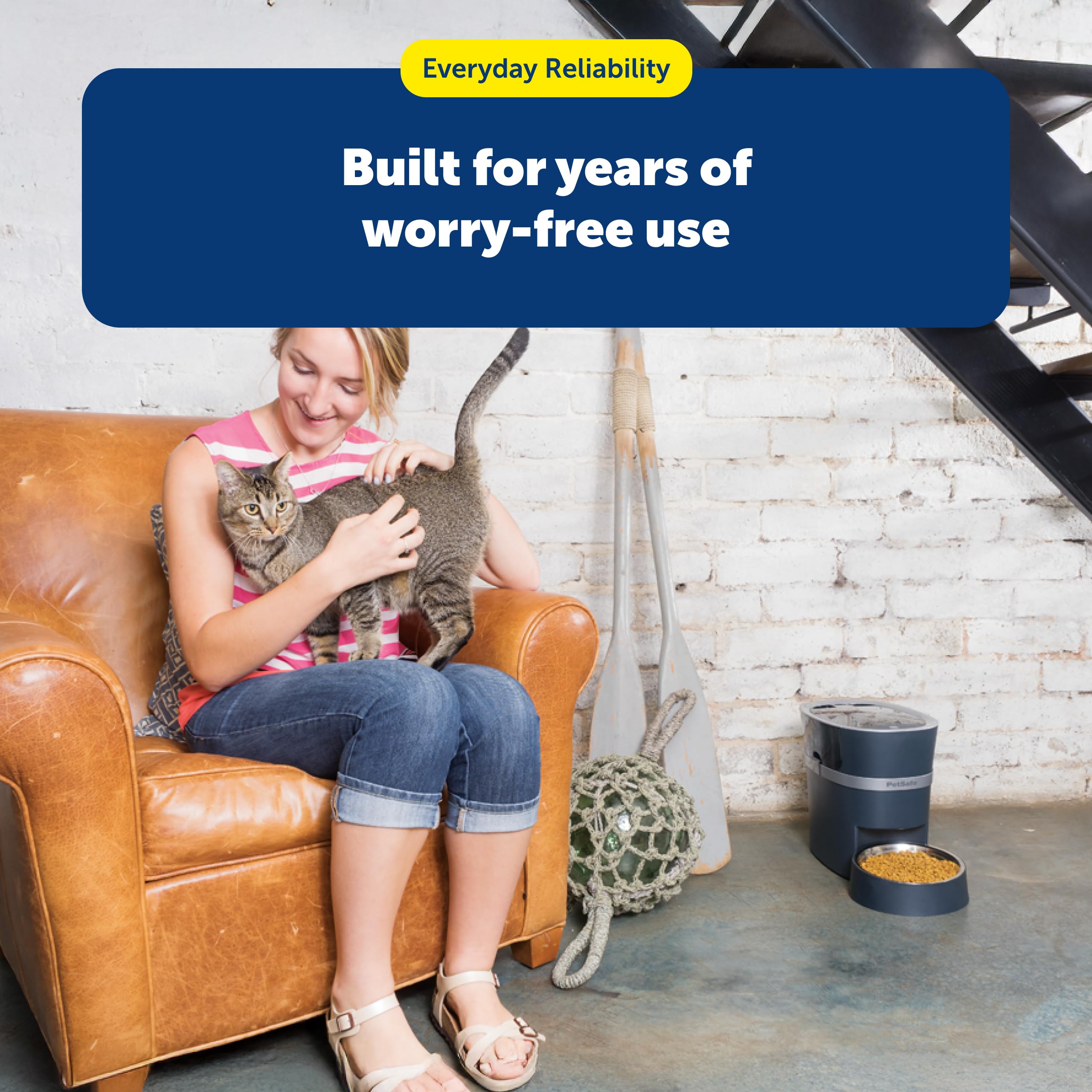 PetSafe Smart Feed Pet Feeder, Automatic Cat Feeder, Automatic Dog Feeder with App, Compatible With Alexa, Apple, Android, Backup Batteries For Power Outage, Black - View 7