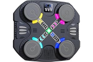 LECHONIX Music Boxing Machine for Kids, Bluetooth Wall Mounted Punching Workout Equipment with Rhythm Lights & Gloves, Sport Toys Gifts for 6,7,8,9,10+ Year Old Boys Girls Home Funny Exercise