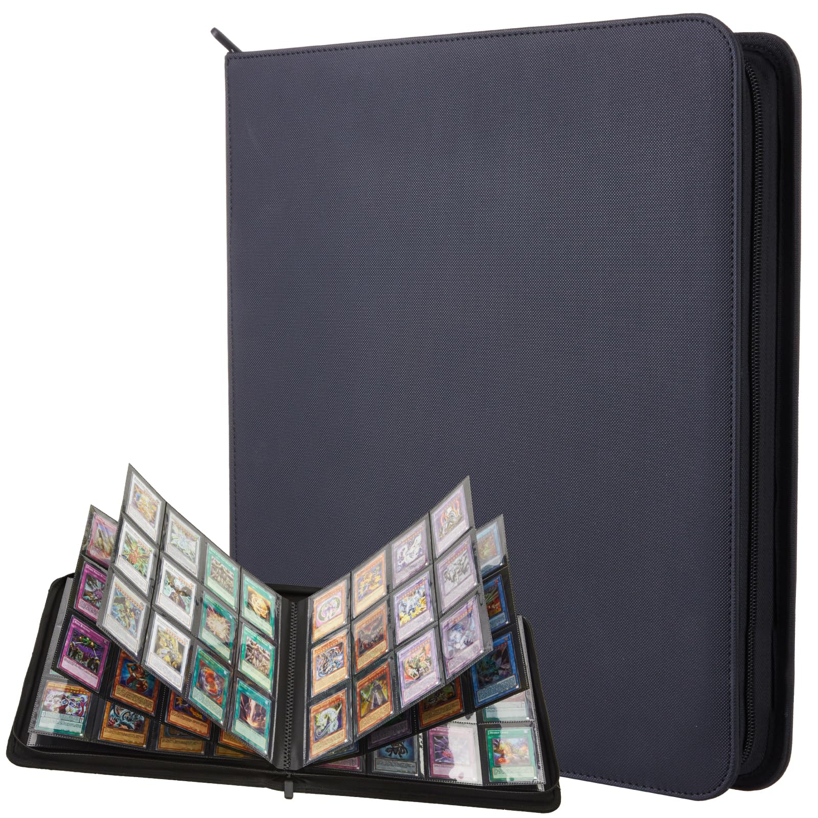 Lictin Trading Card Album, 576 Pockets Card Binder with Zipper Closure, Waterproof Trading Binders with Slide Loading, Cards Organizer Album for Game Card, Sports Card, Gift Cards, etc.