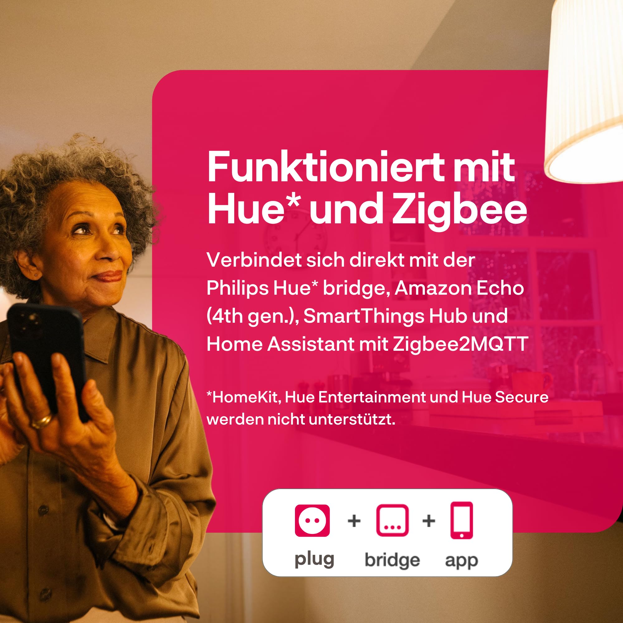 Innr Smart Plug, funktioniert mit Hue* und Alexa (Bridge erforderlich), Zigbee Repeater, 16A Steckdose mit Strommessung, 2 Stück 4