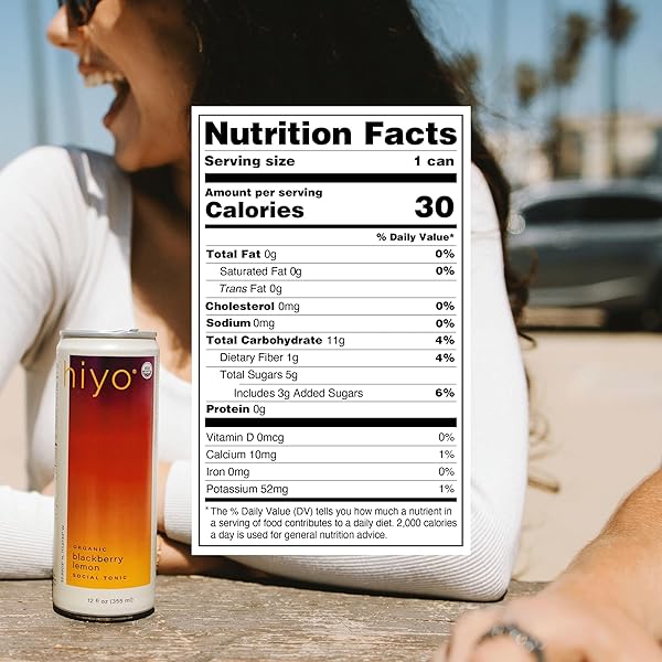 HIYO ORGANIC SOCIAL TONIC – BLACKBERRY LEMON, 12 FZ – N.A. FUNCTIONAL SELTZER, SPARKLING WATER CRAFTED WITH ORGANIC ADAPTOGENS, NOOTROPICS & BOTANICALS