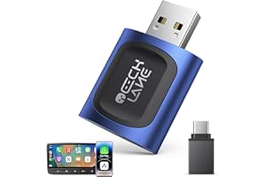 2026 Upgraded 2-in-1 Wireless CarPlay Adapter & Android Auto Wireless Adapter, Bluetooth Car Adapter for Wired to Wireless, Fast & Stable Auto-Connect, 5G WiFi & BT 5.4, Plug & Play (USB-C/A)