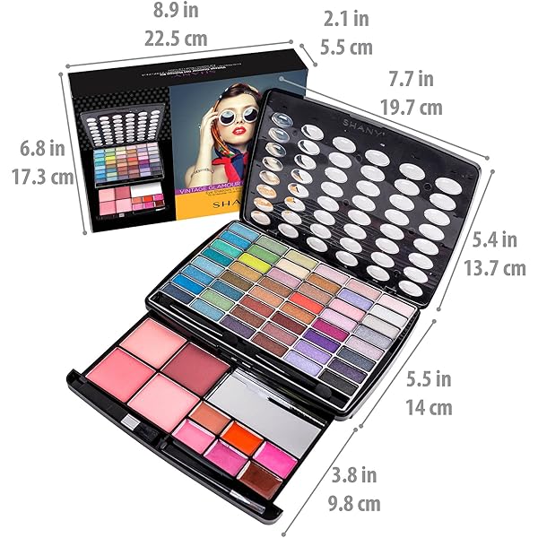 SHANY GLAMOUR GIRL MAKEUP KIT EYESHADOW BEAUTY PALETTE WITH EYE SHADOWS, BLUSHES, LIPSTICK LIP-GLOSS, MAKE UP MIRROR, COSMETICS APPLICATORS, PREMIUM GIFT PACKAGING – GLAMOUR