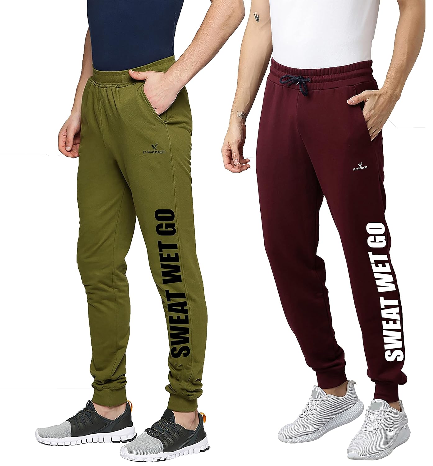 Dpassion 4 Way Lycra Regular fit Running Jogger for Men Stylish/Joggers for Men Combo : Amazon 