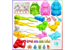 ONKULL 2023 New 26Pcs Snowball Maker Winter Snow Toys Kit with Handle for Snow Ball Shapes Maker Fights Duck for Kids Toddlers Adults Outdoor Snow Molds Party Favors for Kids