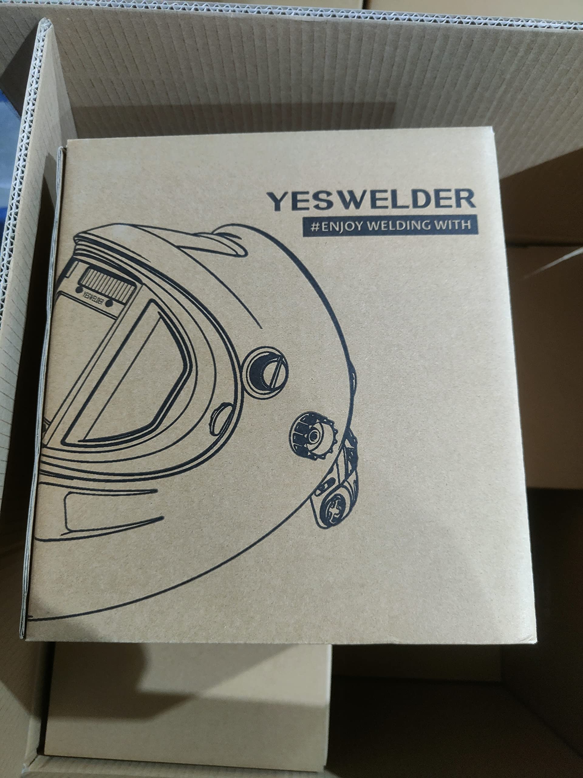 YESWELDER Auto Darkening Welding Helmet with SIDE VIEW, 180° Panoramic View, 1/1/1/1 True Color Solar Powered Welder Hood, Wide Shade 4/5-9/9-13 Welder Mask for TIG MIG ARC CUT and GRIND, LYG-Q800D
