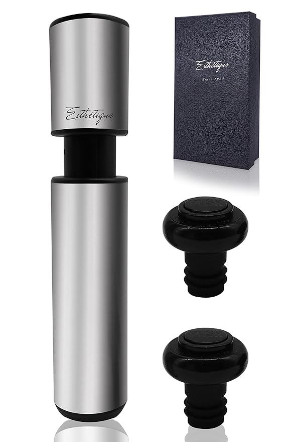 ESTHÉTIQUE vino preserver- ahorrador de vino bomba de vacío con 2 ...