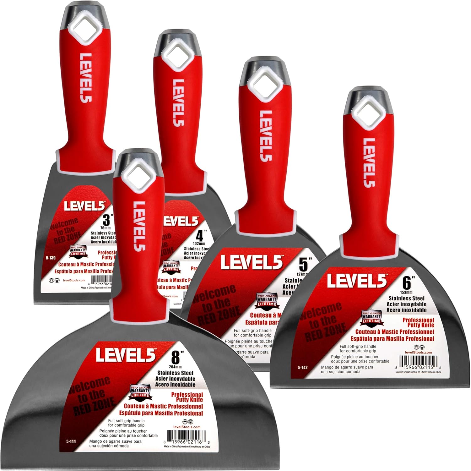 Joint Knife Set, Stainless Steel LEVEL5 ProGrade Sheetrock
