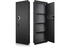 LANGGER V Langger Biometric Wall Safe, Hidden Fingerprint Security Long Wall Safe, Installation Size 43.3 x 13.75 x 4 inch (Large Size)