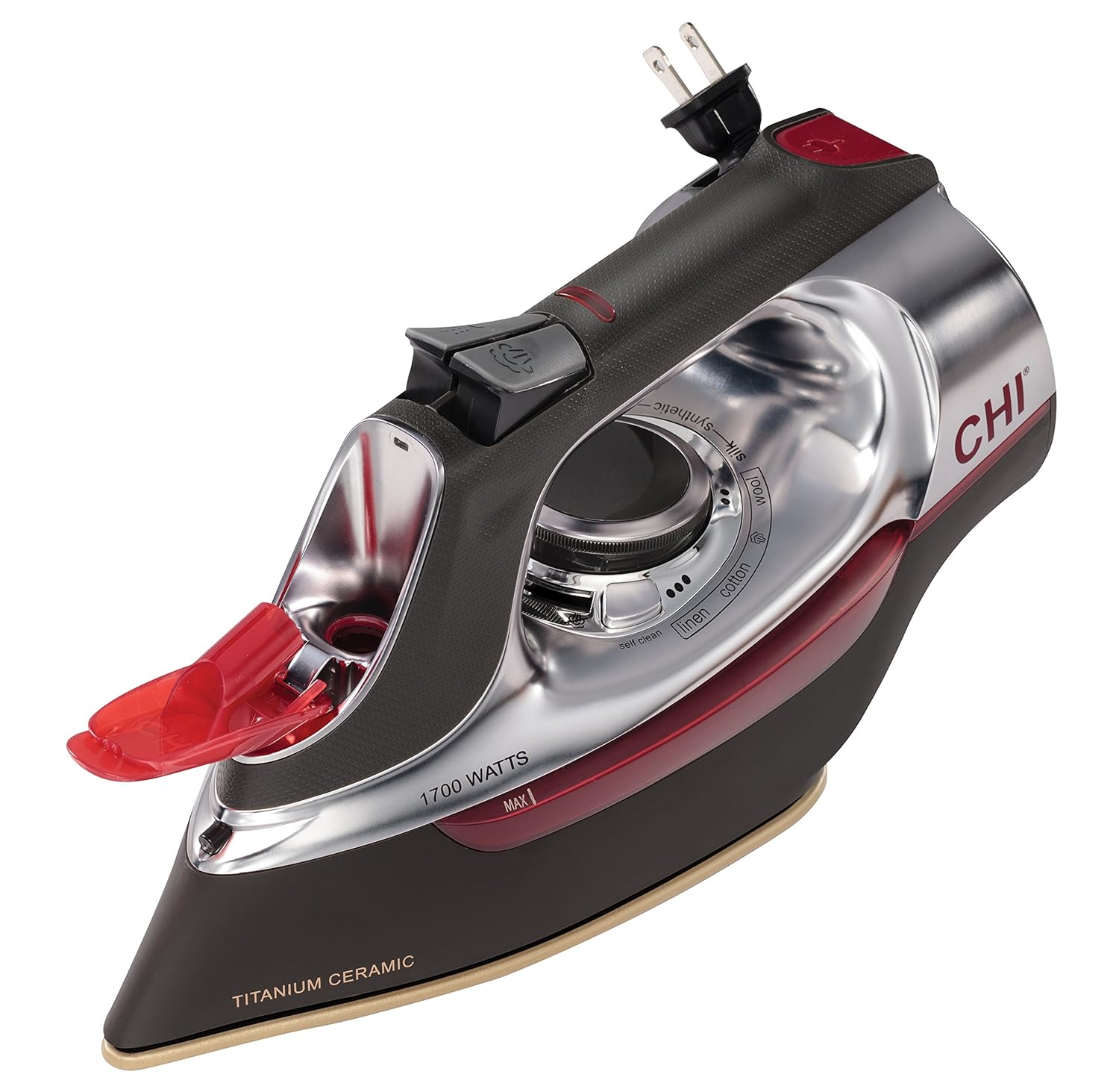 最適な価格 Chi スチームアイロン 格納式コード付き チタン注入セラミック底板 400以上のスチームホール付き プロフェッショナルグレード マニュアル制御装置 巻取り式コード付き Manual Controls W Retractable Cord B07bbtg4l5 人気絶頂 Www
