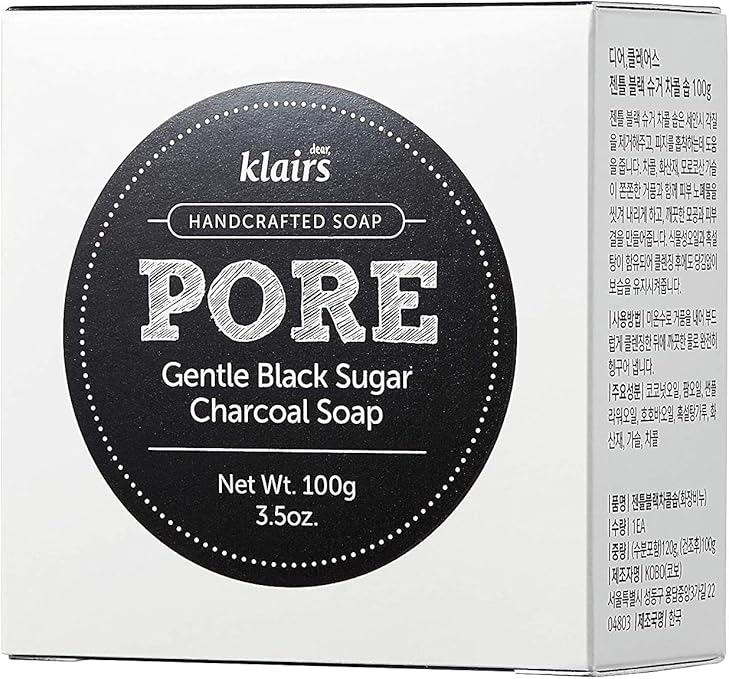 Amazon クレアス ジェントルブラックシュガーチャコール石けん 1g 韓国コスメ ブラックヘッドケア 毛穴ケア チャコールソープ 石鹼 石けん Dear Klairs Gentle Black Sugar Charcol Soap 1g 並行輸入品 クレアス Klairs 洗顔せっけん 通販