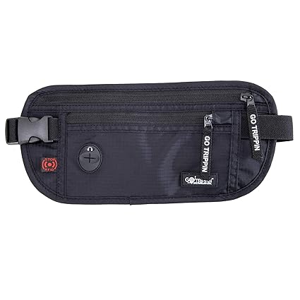 Gotrippin Travel Money Belt Waist Pouch Bag With Rfid Security - gotrippin travel money belt waist pouch bag with rfid security black amazon in bags wallets luggage