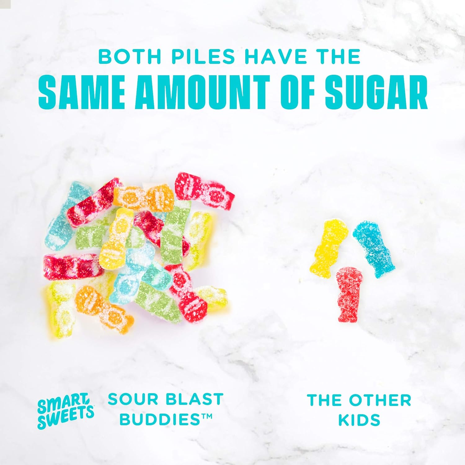 SmartSweets Sour Blast Buddies, Candy with Low Sugar (3g), Low Calorie, Plant-Based, Free From Sugar Alcohols, No Artificial Colors or Sweeteners, 1.8 oz. (Pack of 12) : Grocery & Gourmet Food