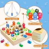 COOLJOY Wooden Fishing Game Toy Montessori 2 3 4 Year Olds Beehive Sorting view 3