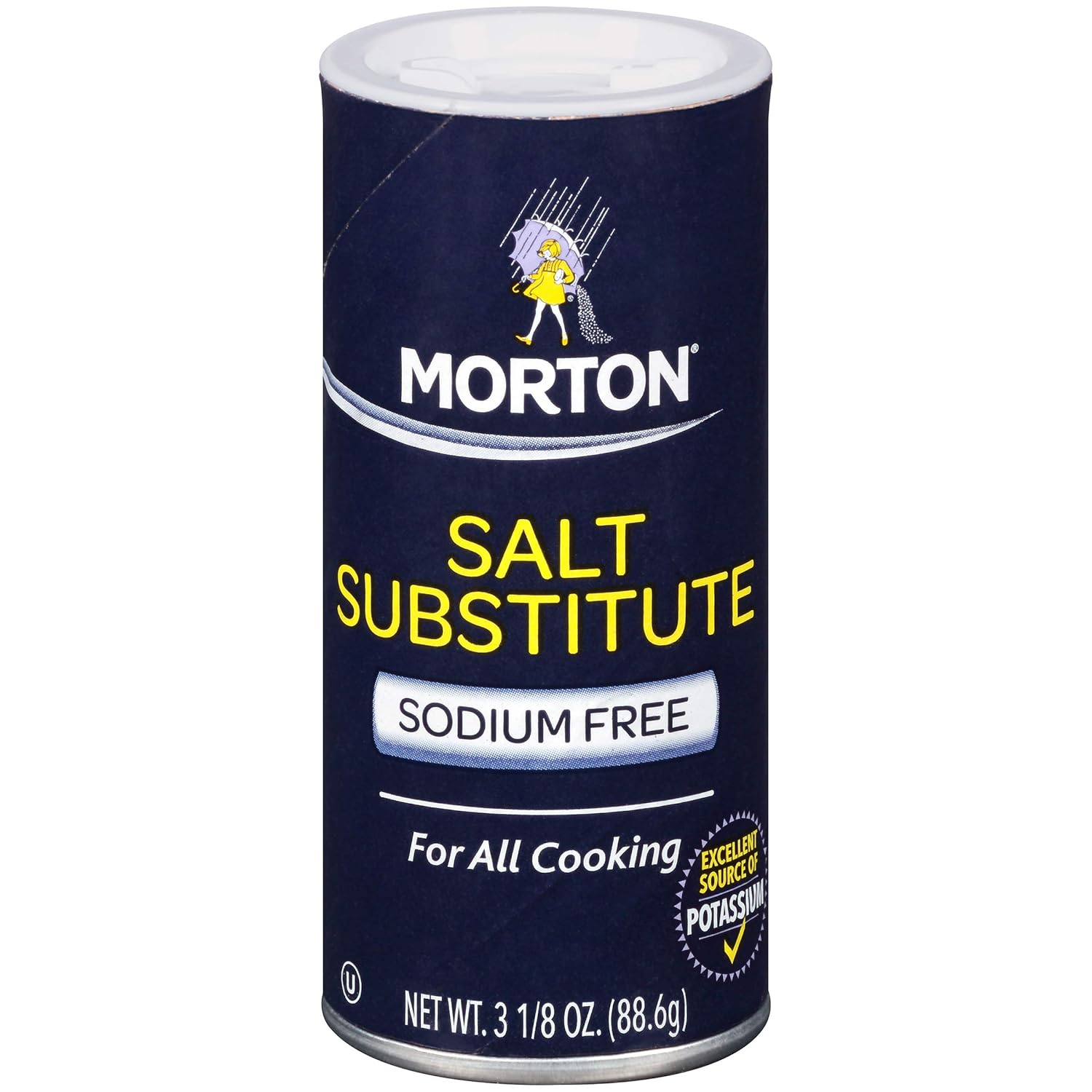 Morton Salt Substitute, 3.125 Ounce (Pack of 6) : Salt Replacement : Grocery & Gourmet Food