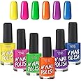 splashes & spills UV Blacklight Glow Nail Polish - 6 Color Variety Pack, 13ml – Day or Night Stage, Clubbing or Costume Makeup