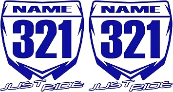 Amazon Com Just Ride Motocross Number Plate Replica Decal Stickers Yz Automotive