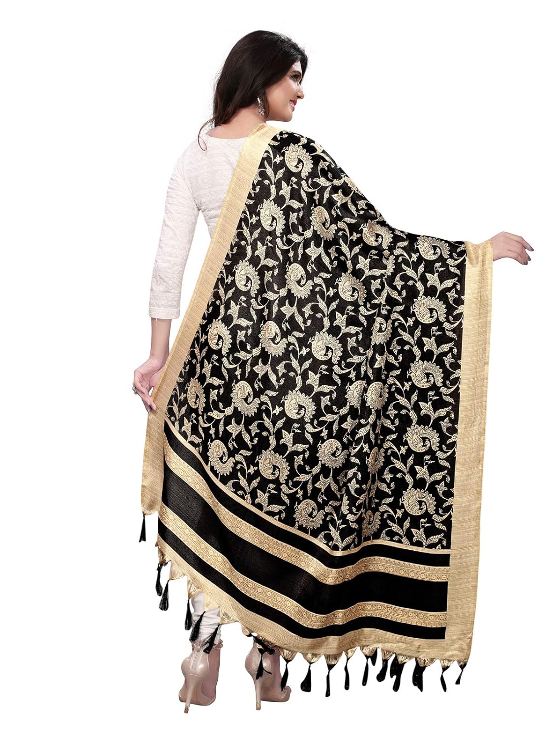 kanchnar women's bhagalpuri silk printed dupatta
