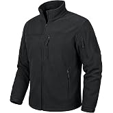 CRYSULLY Men's Fleece Jacket Winter Warm Tactical Work Coat for Men | mens winter jacket fleece jacket men mens winter coat work military tactical hunting hiking zip up mens warm jacket