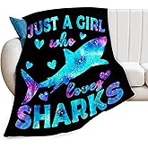 Shark Blanket Cute Sharks Fleece Throw Blanket Fuzzy Plush Super Soft Cozy Warm Shark Blankets Decor Gifts for Girls Boys Kids Women 40"X50"