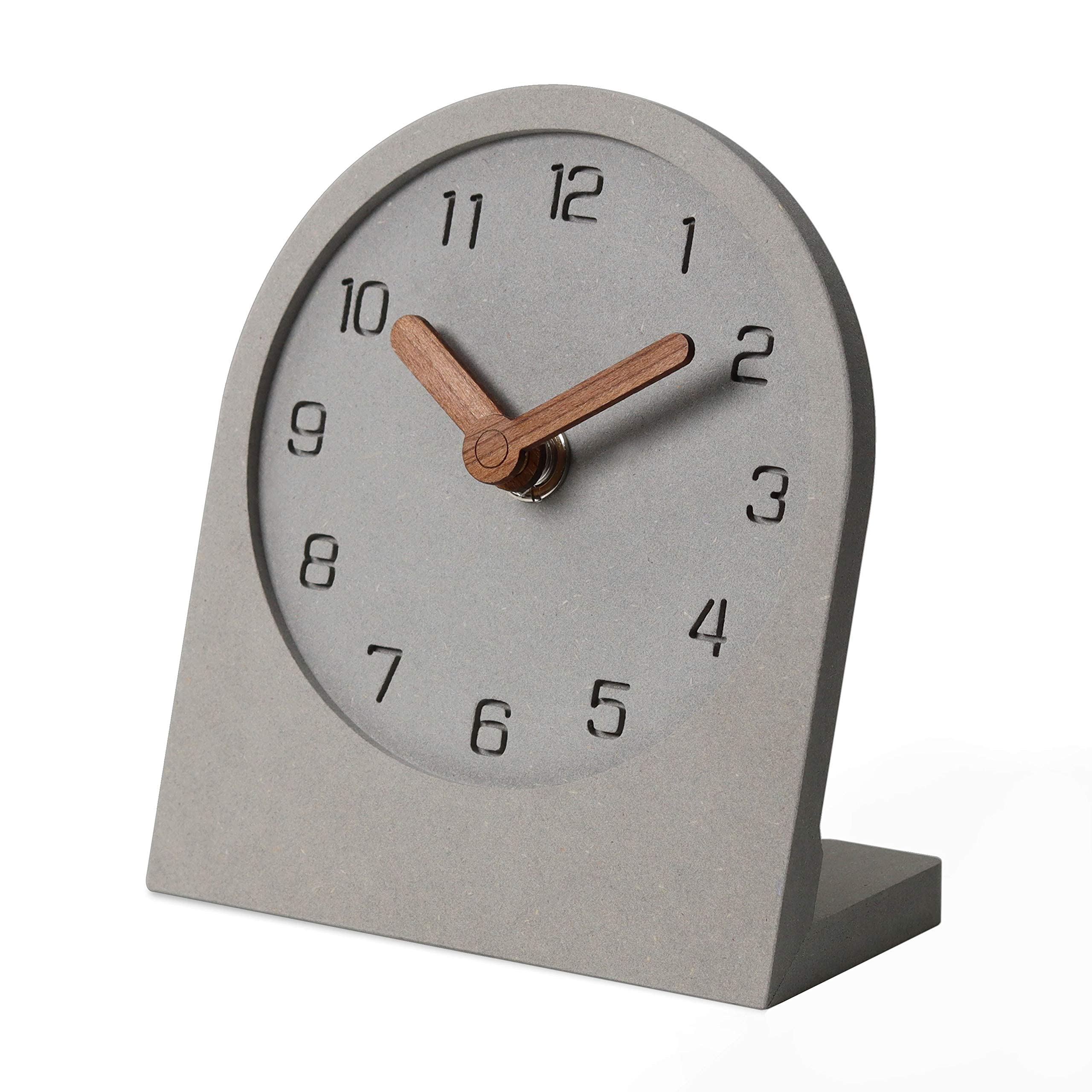 mooqs Mooqs Desk Clock, Wooden Analog, Silent, Silent, Movement, Mini Size, AA Battery Operated, Simple, Handmade, Stylish, Interior, Small, Cute, Art, Room, Bedroom, Office, Study Room, Room