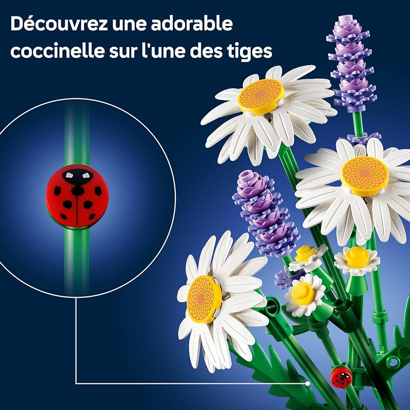 Botanicals Marguerites - Bouquet de Fleurs Artificielles - Marguerites & Lavande - Décoration Chambre d'enfant DIY - Cadeau d'anniversaire pour Fille 9 Ans ou Adulte Passionné.e de Plantes 11508 — photo 5 sur 8