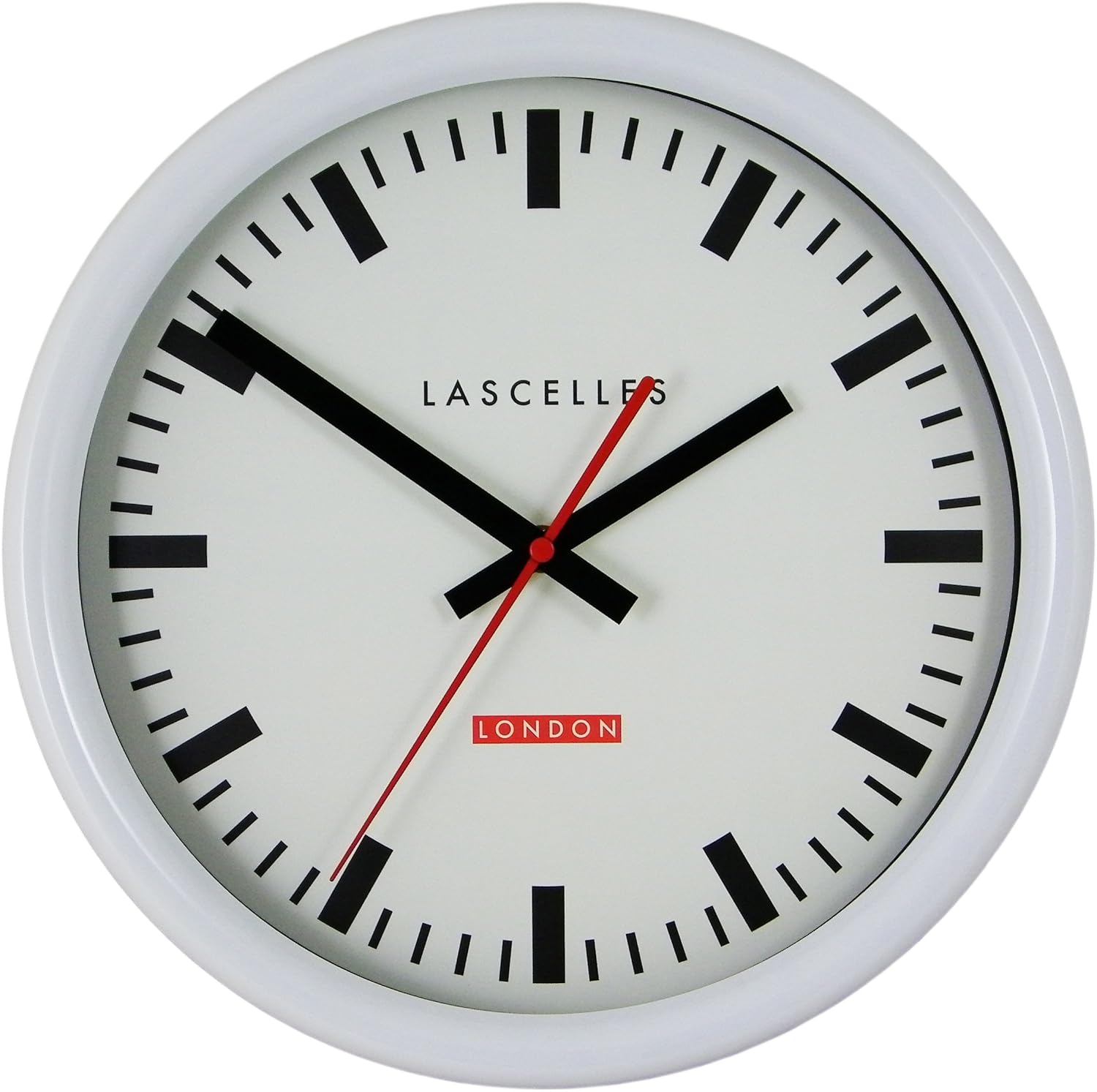 Roger Lascelles Clocks TS/SYNC/White Wall Clock Medium
