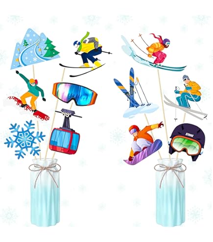Vmiorzq Ski Thema Party Decoraties | Wintersport Thema Skiër Vmiorzq Ski Thema Party Decoraties | Wintersport Thema Skiër