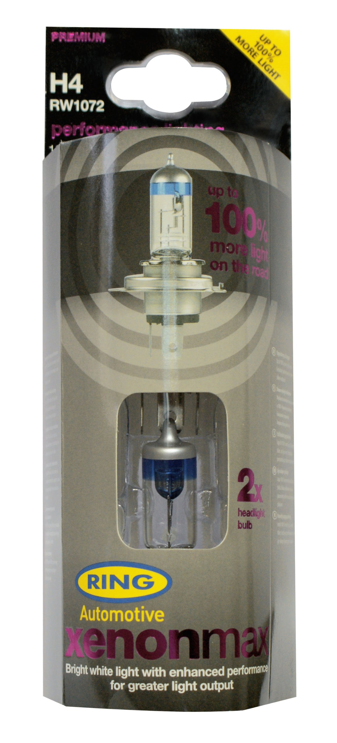 Ring Automotive RW1072 H4 P43t Xenon Max with 100 Percent Halogen Headlamp, 12 V, 60/55 W