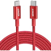 Anker USB C to USB C Cable, 100W Fast Charging Cable (1-Pack, 6 ft, Red) | For iPhone 18 Pro / 18 Pro Max / 17 / 17 Pro, MacBook, and More