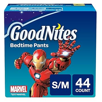 GoodNites Bedtime Bedwetting Underwear for Boys, S-M, 44 Ct. (Packaging May Vary)
