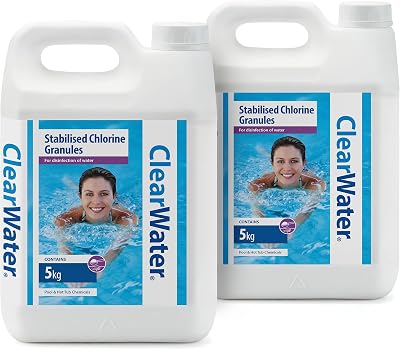 Clearwater Chlorine Granules 2 x 5 kg for Pool & Hot Tub Disinfection
