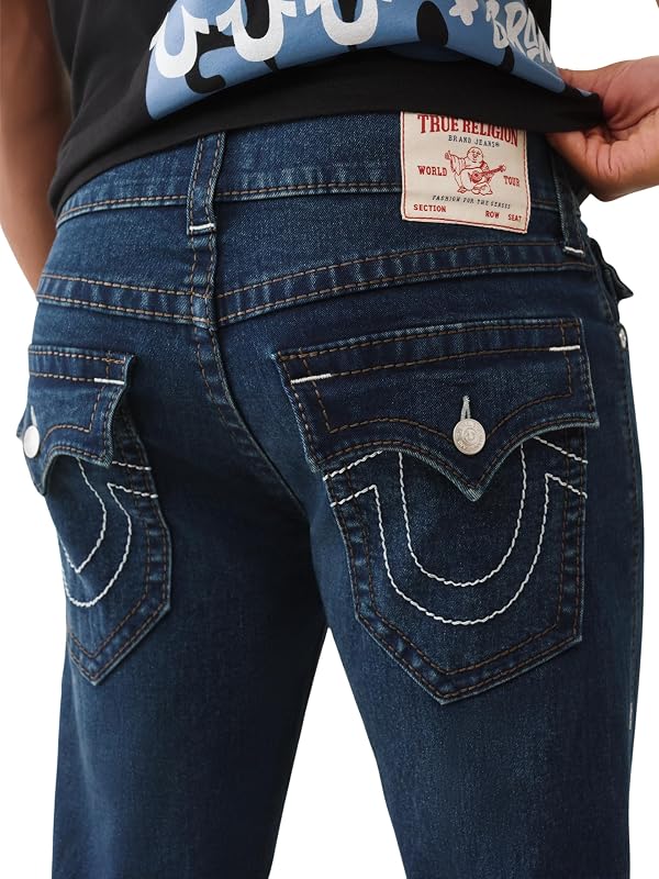 Herren Ricky Big T Flap Straight, Blau, 38